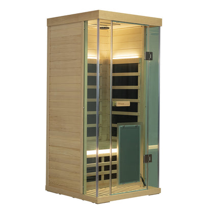 1 Person Hemlock Full Glass Sauna