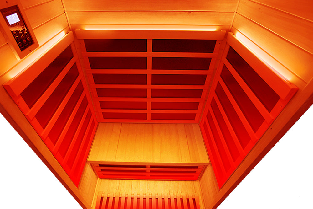 2 Person Red Cedar Full Glass Sauna