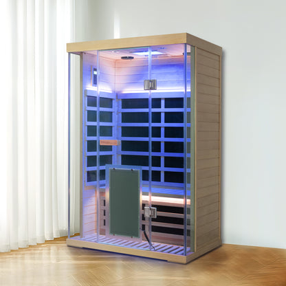 2 Person Hemlock Full Glass Sauna