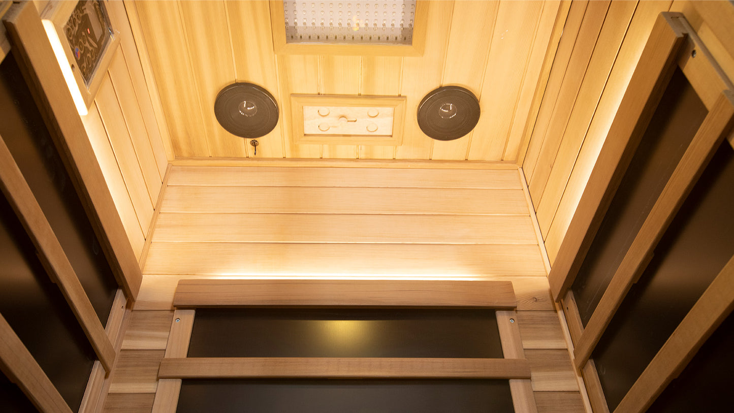 1 Person Red Cedar Full Glass Sauna