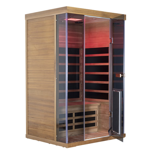 2 Person Red Cedar Full Glass Sauna