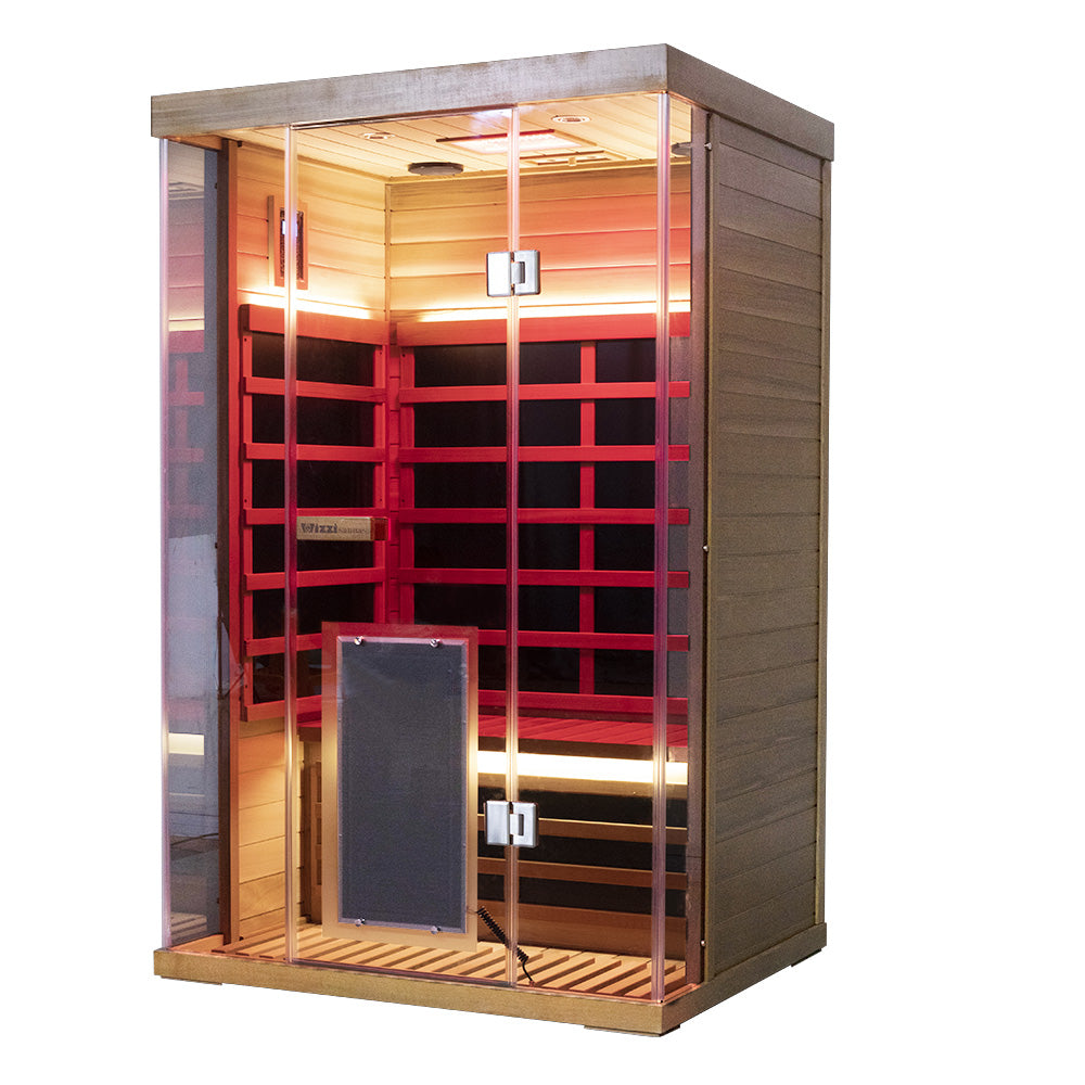 2 Person Red Cedar Full Glass Sauna